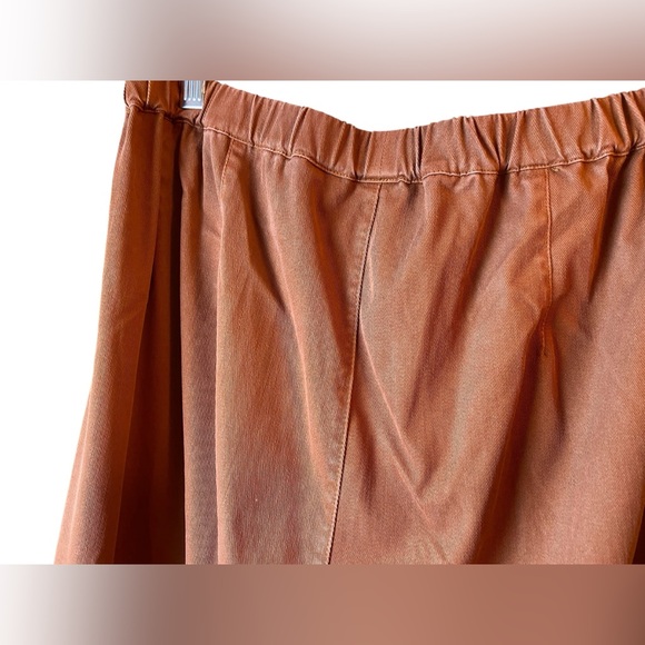 High waisted palazzo wide leg light denim pants M Trousers - Picture 6 of 6